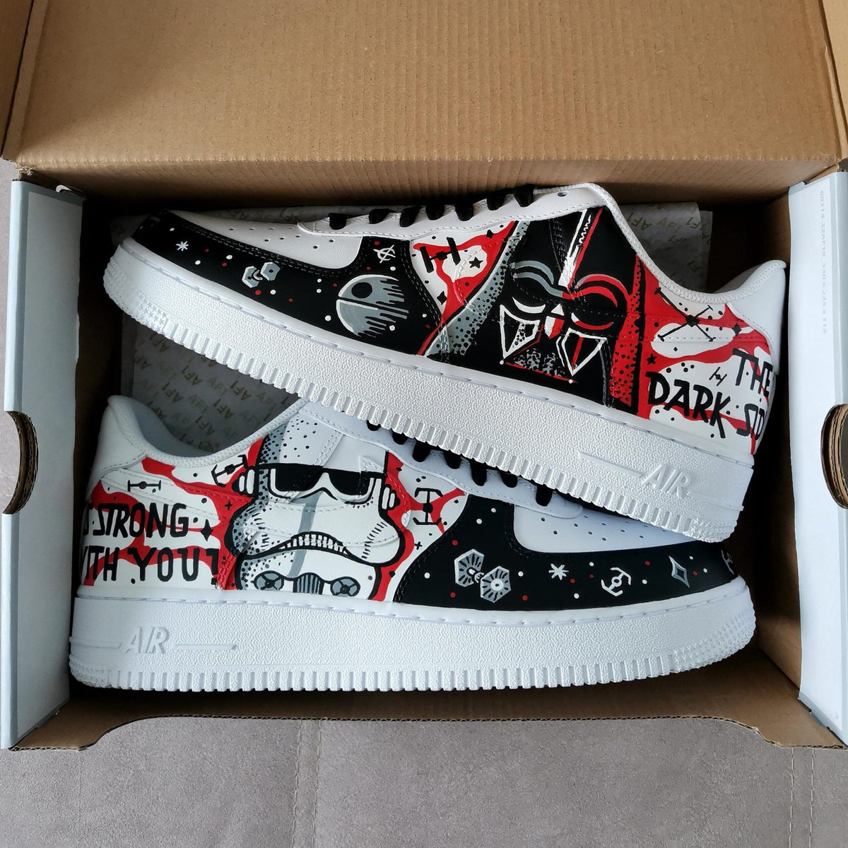 Custom Hand Painted Galaxy Sneakers, Unique Sci-Fi Gift for Him