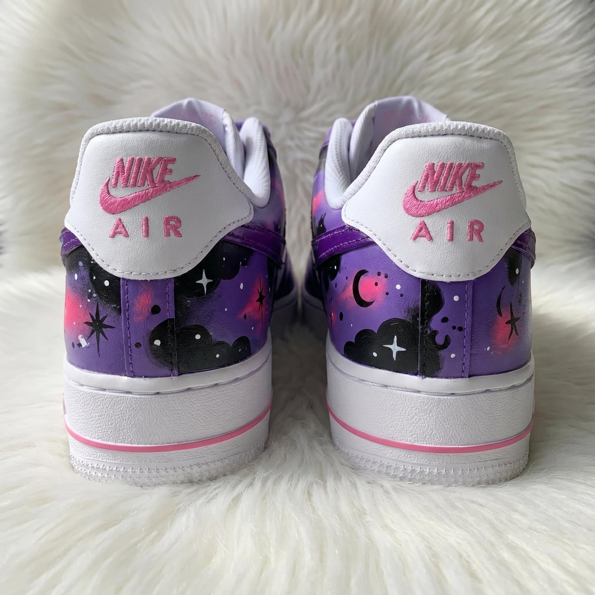 Purple witch style shoes, Hand Painted Purple Star Shoes,gift for daughter