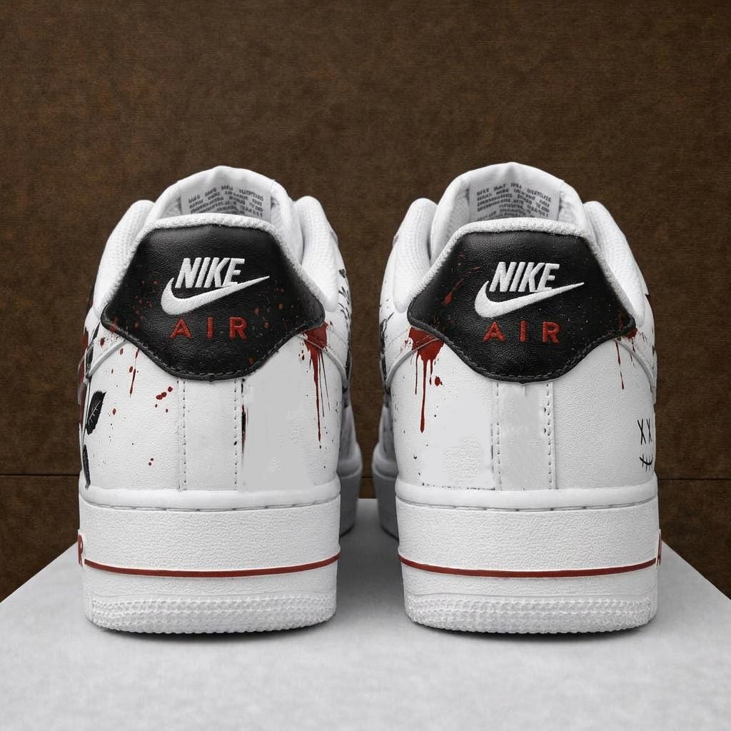Custom Skull Rose Sneakers,Hand Painted AF1 Streetwear Shoes,Personalized Gift for him