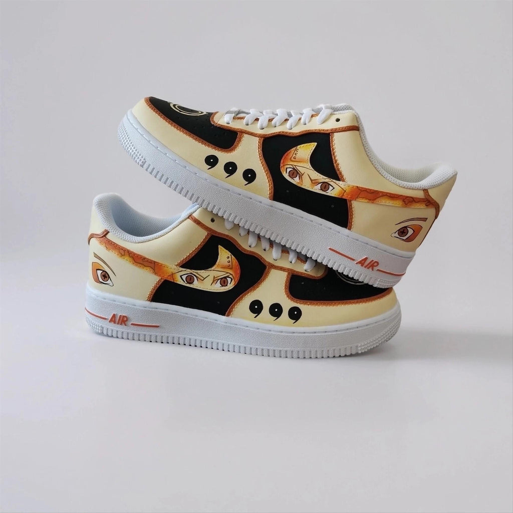 Custom White Hand Painted Sneakers AF1, Unique Birthday Gift for Anime Lovers