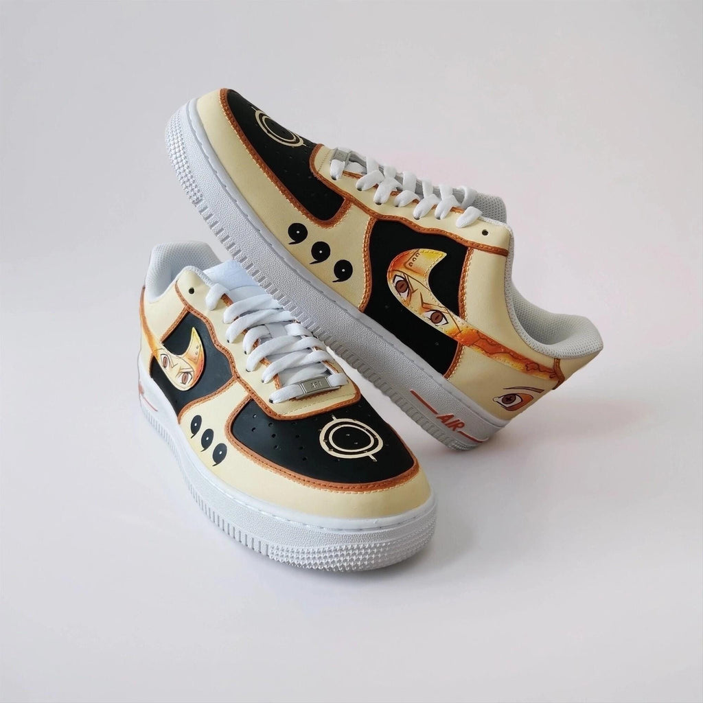 Custom White Hand Painted Sneakers AF1, Unique Birthday Gift for Anime Lovers