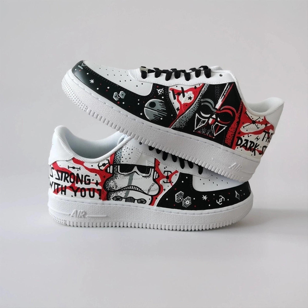 Custom Hand Painted Galaxy Sneakers, Unique Sci-Fi Gift for Him