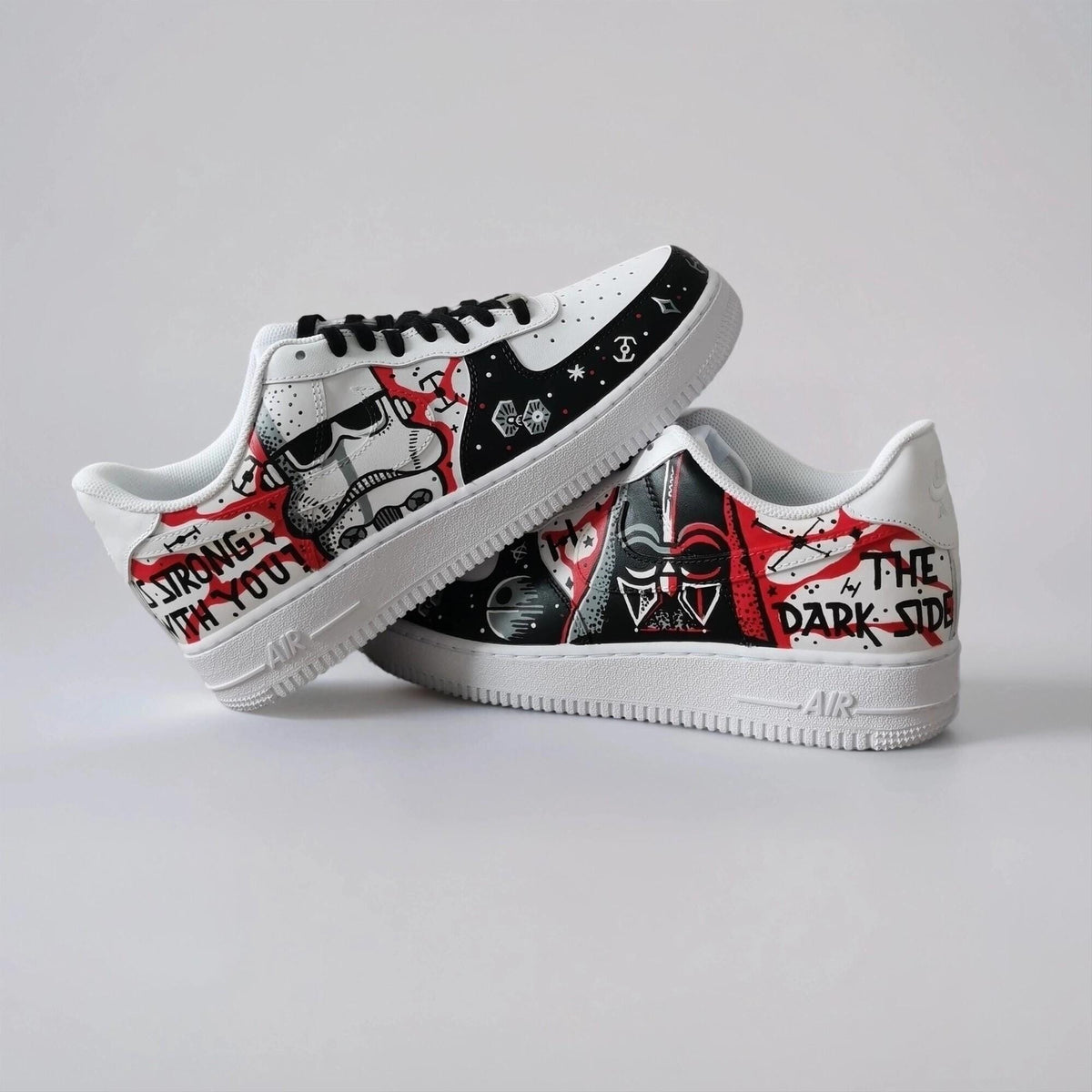 Custom Hand Painted Galaxy Sneakers, Unique Sci-Fi Gift for Him
