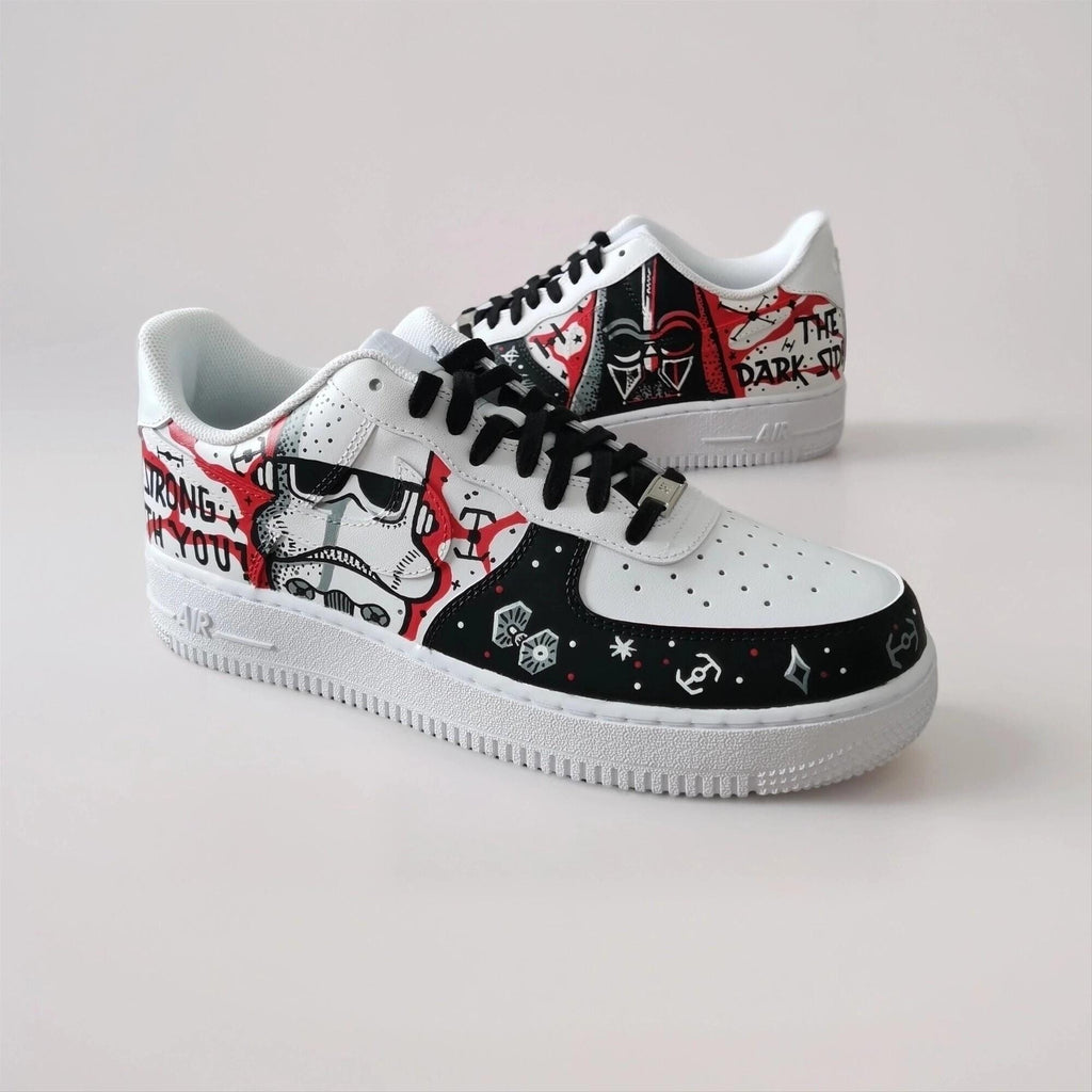 Custom Hand Painted Galaxy Sneakers, Unique Sci-Fi Gift for Him