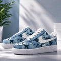 Custom Air Force 1 Blue Camo, Ocean Splatter Hand Painted Shoes,Personalized Name Shoes,Gift for him