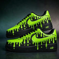 Neon Green Drip Air Force 1 ??Personalized Hand Painted AF1 Sneakers for Streetwear Style Birthday Graduation Gift