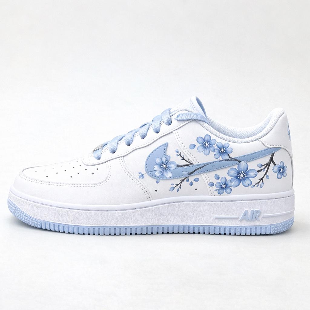 Custom Pink Shoes Air Force 1 ,Hand Painted Cherry Blossom Floral Sneakers Spring Aesthetic Custom Footwear for Daughter Birthday
