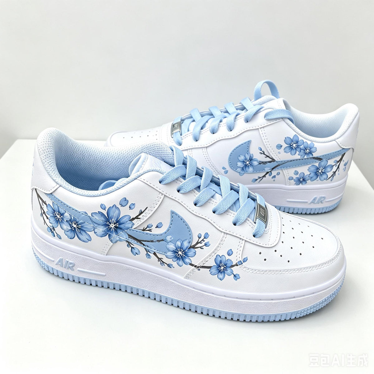 Custom Pink Shoes Air Force 1 ,Hand Painted Cherry Blossom Floral Sneakers Spring Aesthetic Custom Footwear for Daughter Birthday