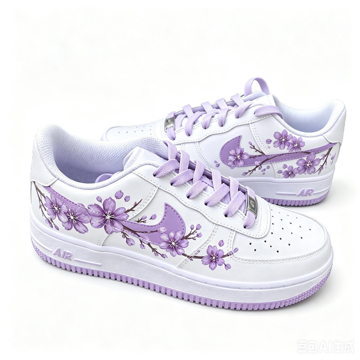 Custom Pink Shoes Air Force 1 ,Hand Painted Cherry Blossom Floral Sneakers Spring Aesthetic Custom Footwear for Daughter Birthday