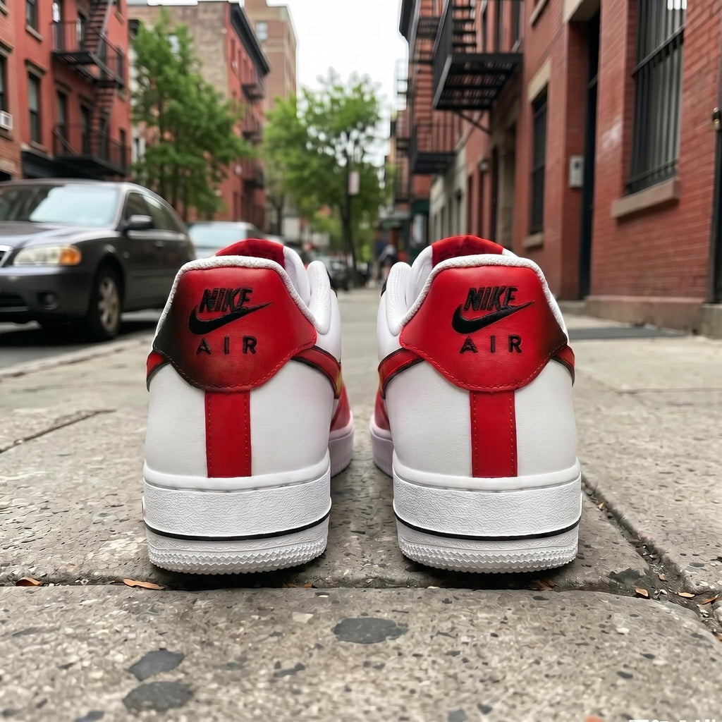Customized Red Air Force 1,Hand-Painted Spider Cartoon Shoes, Sartoon Style Shoes,Birthday Gift For Son