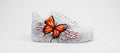 Custom Painted Shoes,Orange Butterfly,Birthday Gift,Personalized