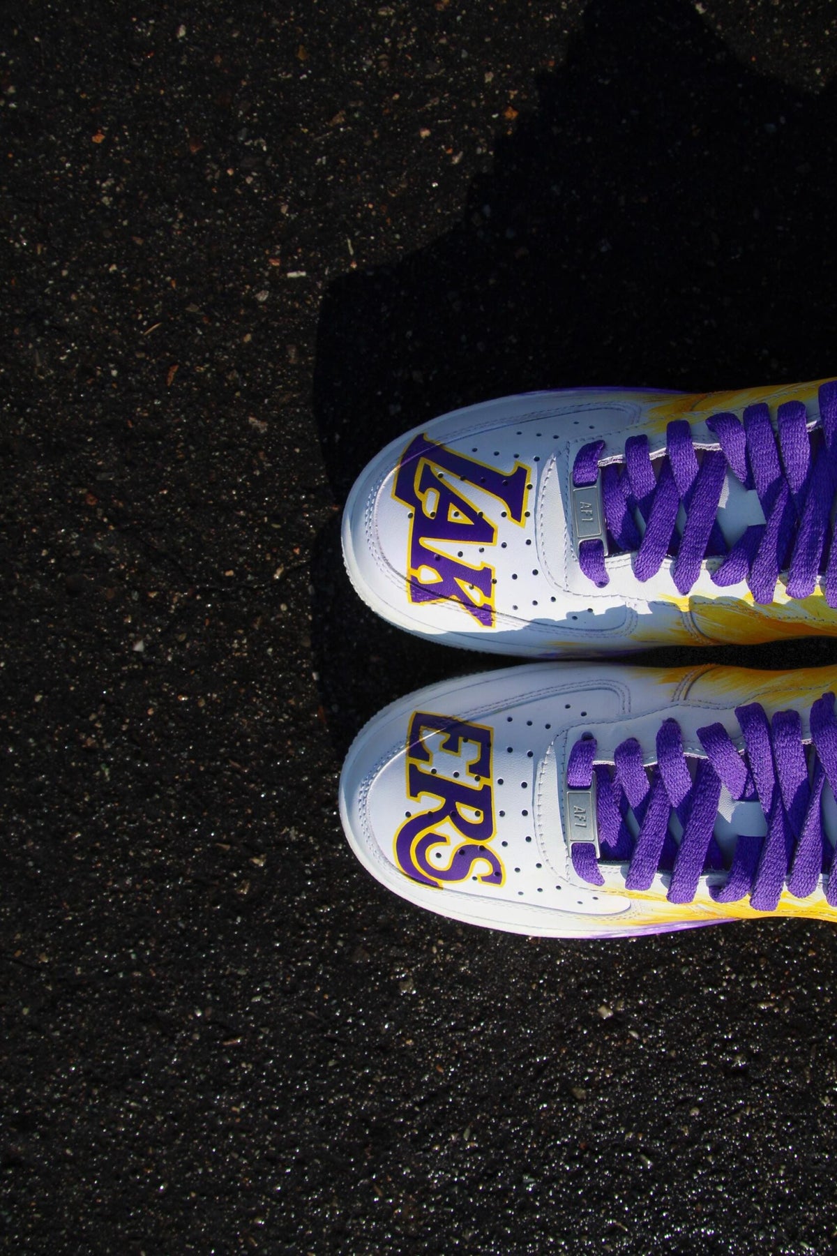 Air Force 1 Custom Lakers Legends hand-painted sneakers