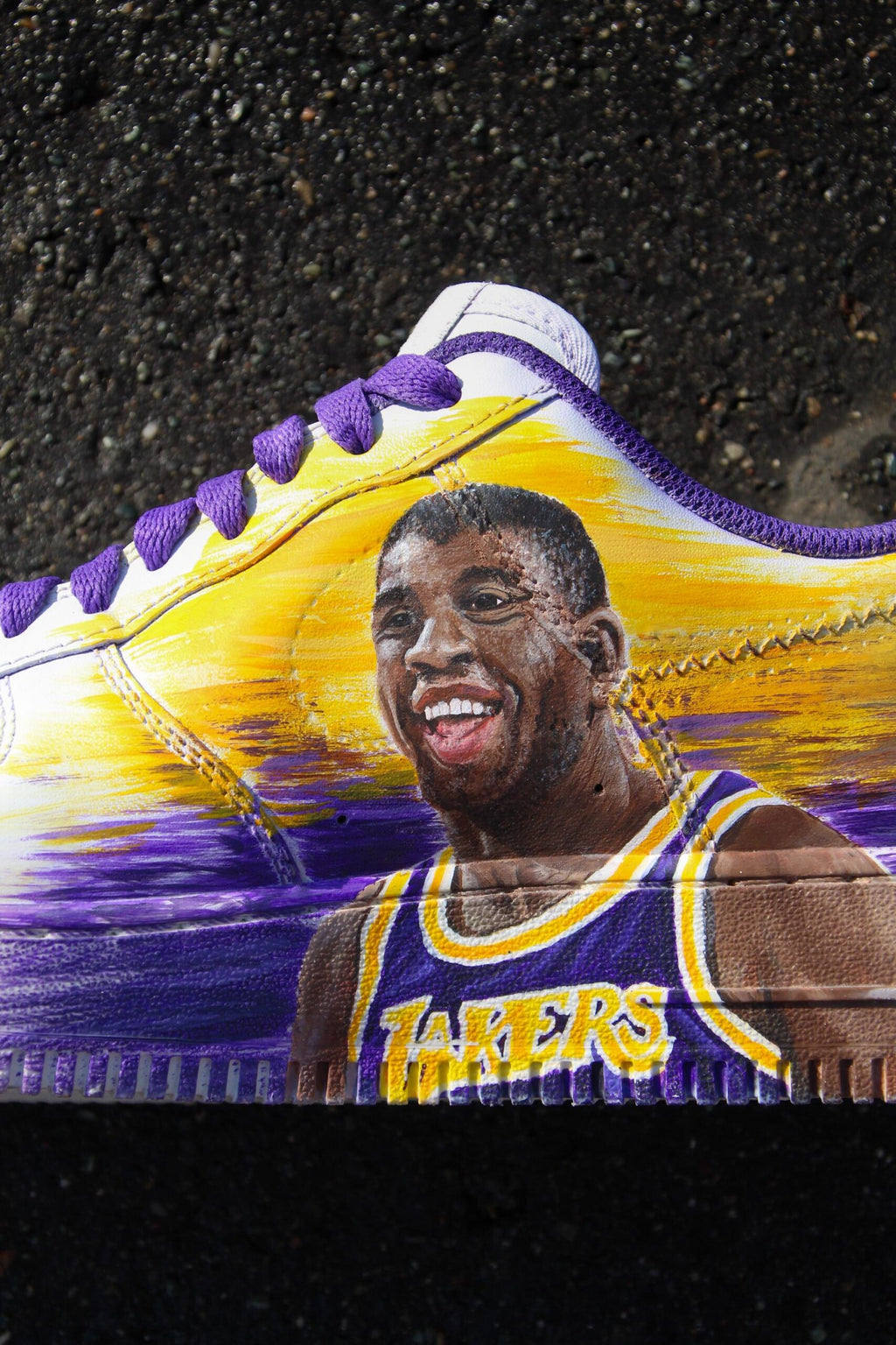 Air Force 1 Custom Lakers Legends hand-painted sneakers