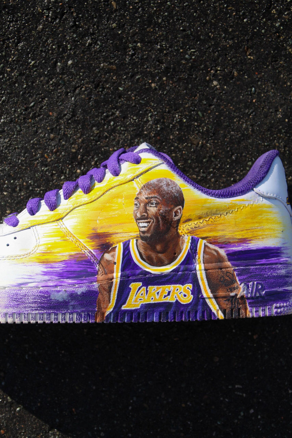 Air Force 1 Custom Lakers Legends hand-painted sneakers