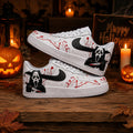 Halloween Ghostface Custom Air Force 1 Shoes, Hand Painted Ghost AF1 Sneakers, Halloween Horror Sneakers, Gift for People