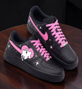 Custom Pink Ghost Sneakers, Hand Painted Ghost Shoes, Cute Drip Art Sneakers, Pink Heart Shoes, Kawaii Streetwear Gift