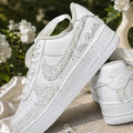 Custom Wedding Sneakers for Brides—Pearl Sneakers —Wedding Bridesmaid Gifts—Handmade Custom Wedding Sneakers— Wedding Gift for the Bride