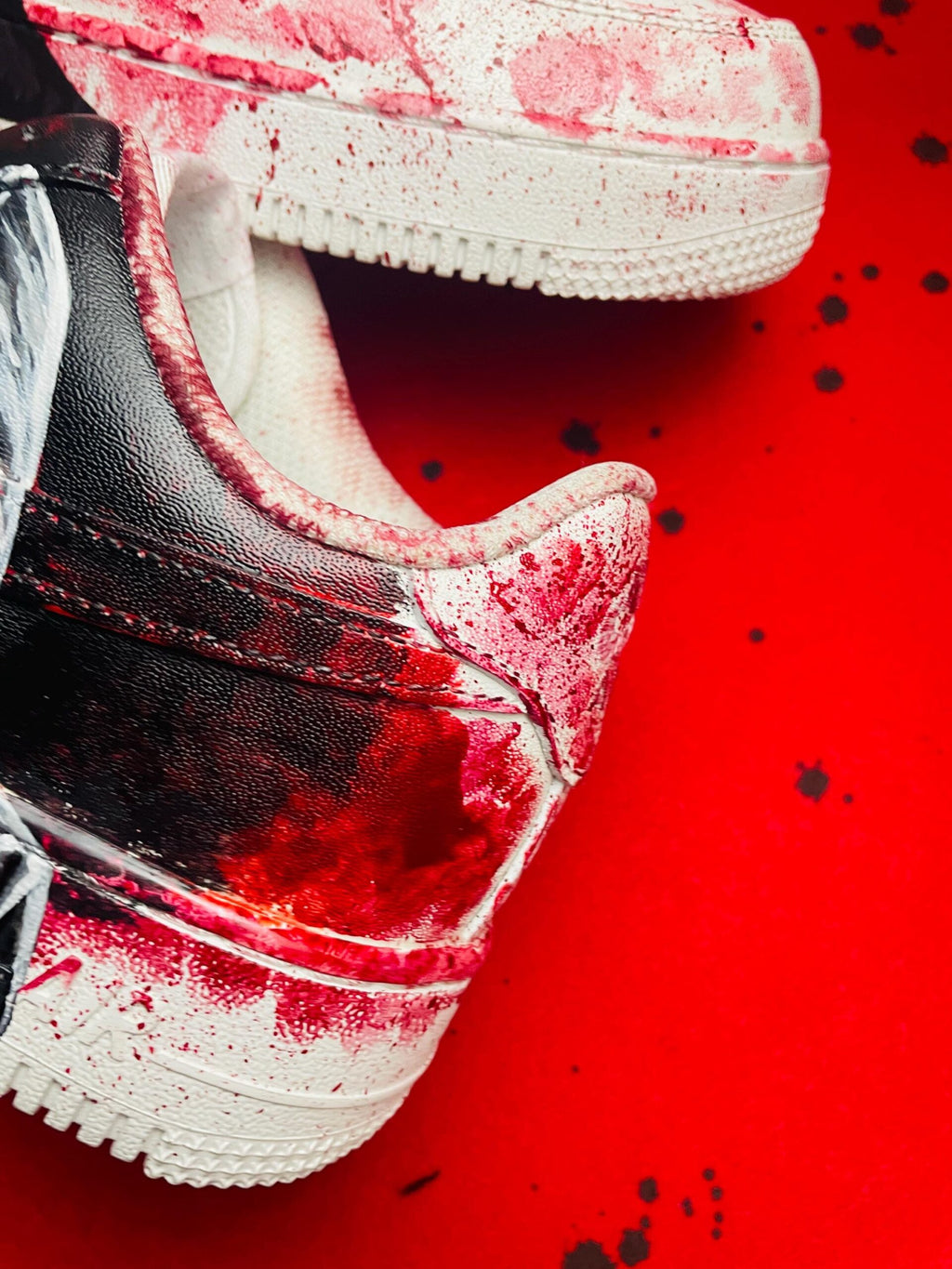 Custom Hand Painted AF1 Sneakers, Horror Skull Grim Reaper Shoes, Bloody Goth Halloween Art, Personalized Scary Movie Gift Men Women