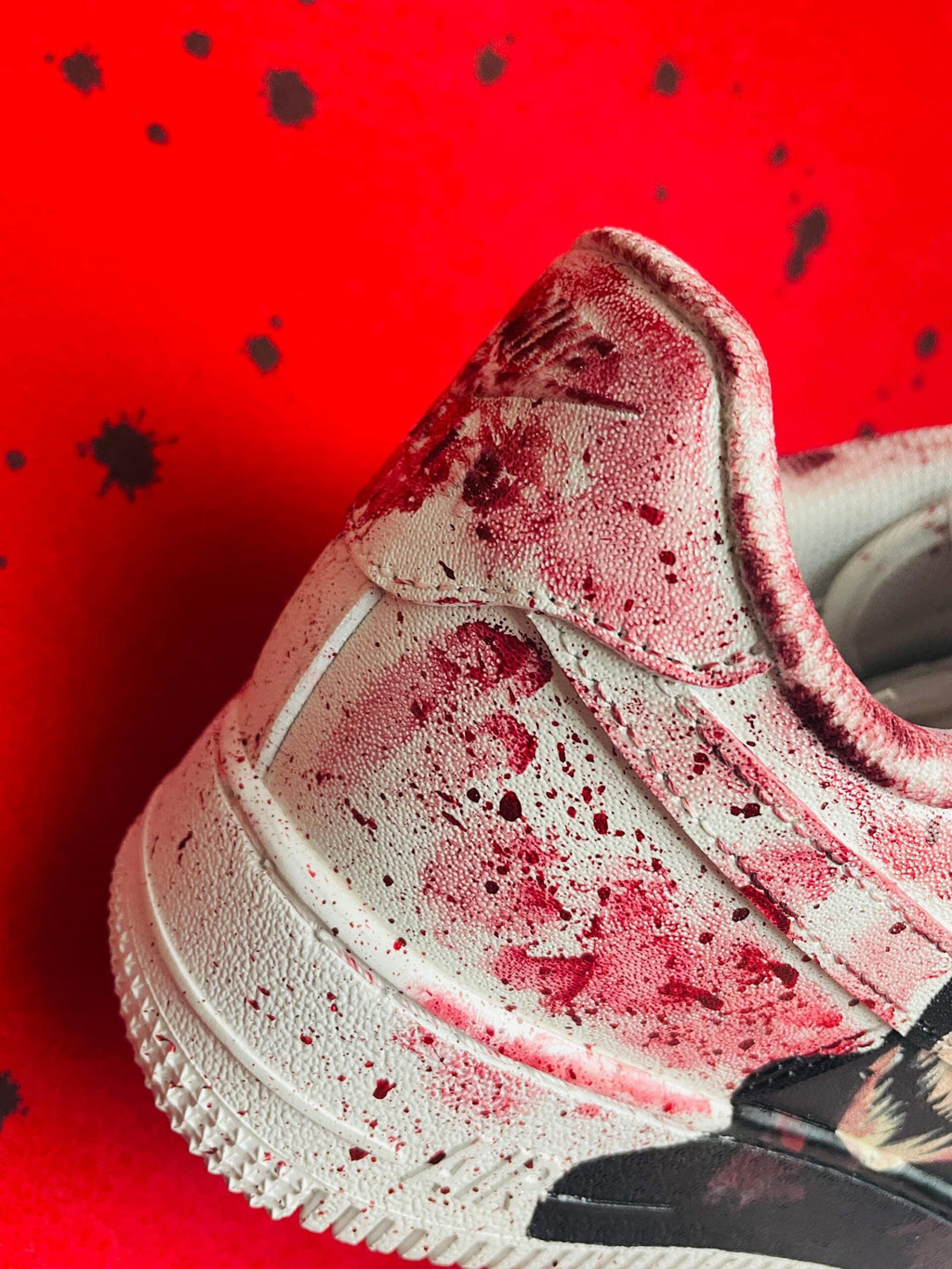 Custom Hand Painted AF1 Sneakers, Horror Skull Grim Reaper Shoes, Bloody Goth Halloween Art, Personalized Scary Movie Gift Men Women