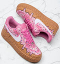 Custom Ice Cream Sneakers, Pink Donut Shoes, Hand Painted Dessert Sneakers, Cute Food Shoes, Personalized Gift for Her