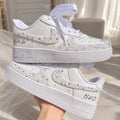 Custom Pearl Rhinestone Bridal Sneakers, Personalized Wedding Shoes (Date & Initials)