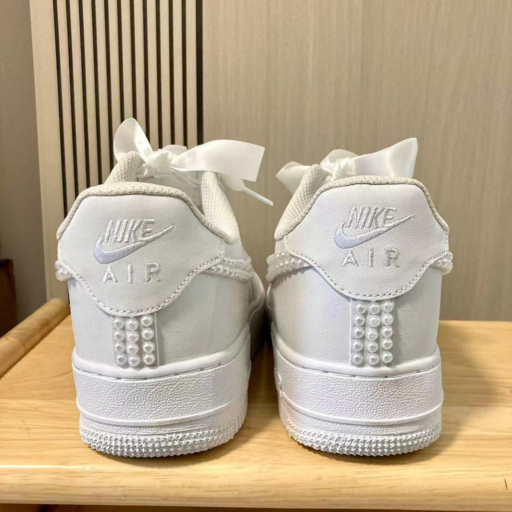 Personalized Bridal Party Wedding Sneakers,Custom Bride Pearl Wedding Sneakers, Bridesmaid Gift,From Wedding Shoes,Custom With Name & Date