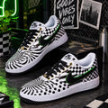 Custom White Air Force 1, Black&White Art, Hand Painted Sneakers,Streetwear Style,Geometric Lover Gift